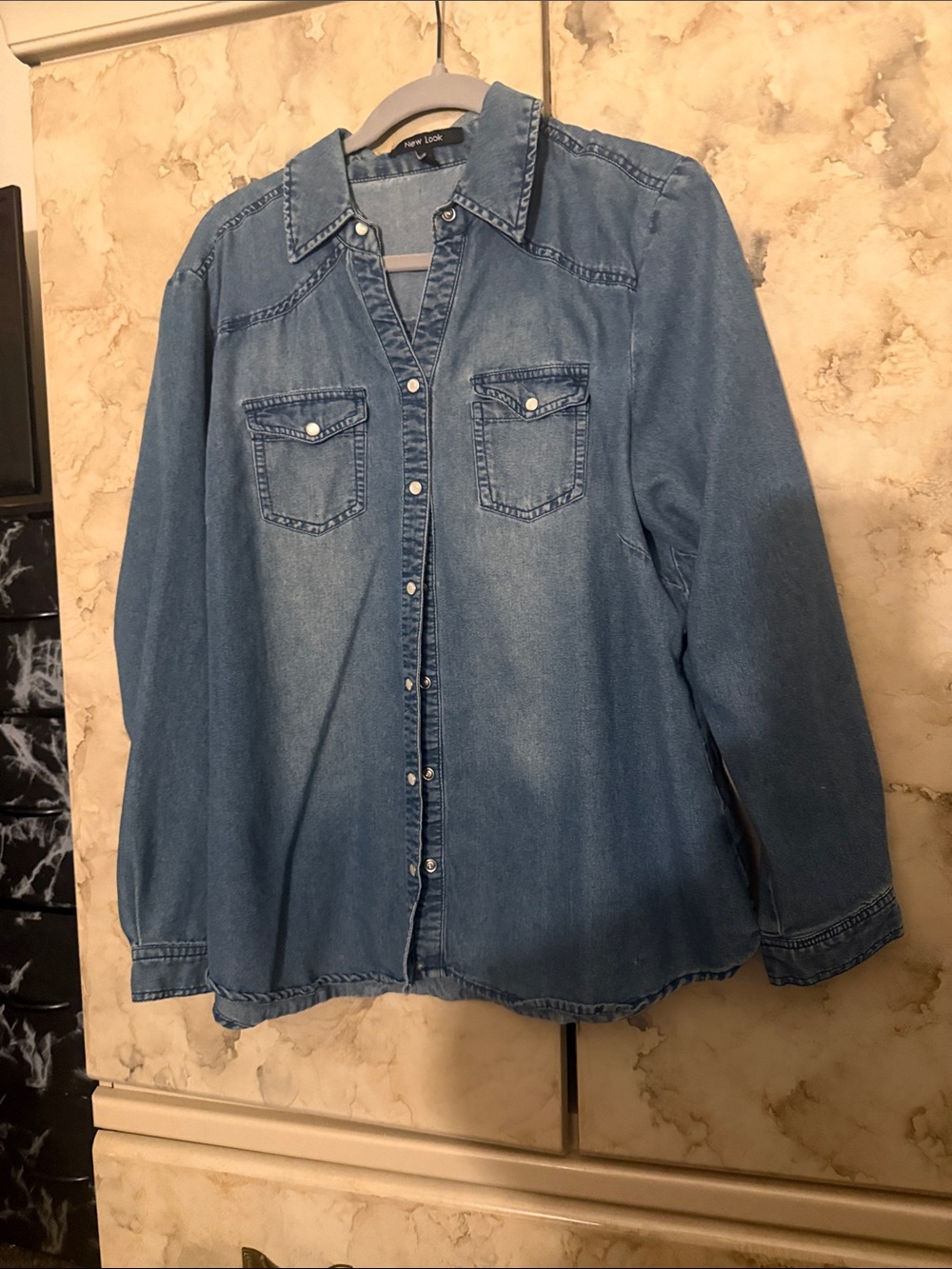 New Look Light Blue Denim Shirt Jacket